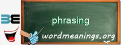 WordMeaning blackboard for phrasing